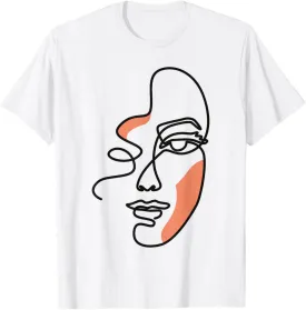 Abstract Feminine Face Art T-Shirt