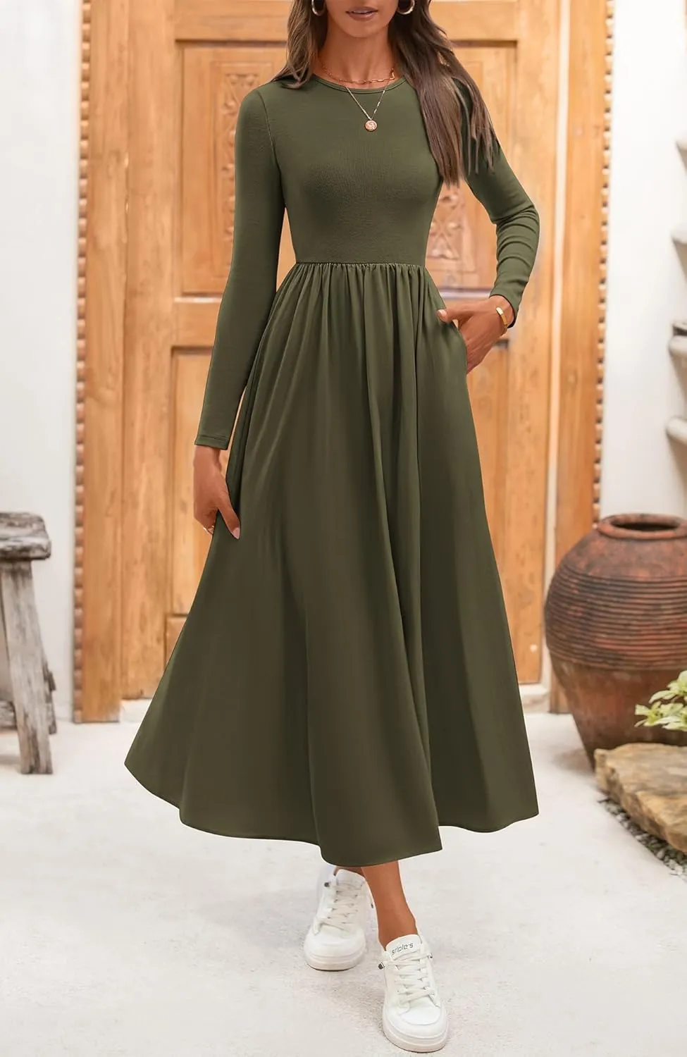 BTFBM Casual Long Sleeve Dresses Spring Dresses 2025 Wedding Guest Dress Midi Dress Flowy Bohemian Long Dress