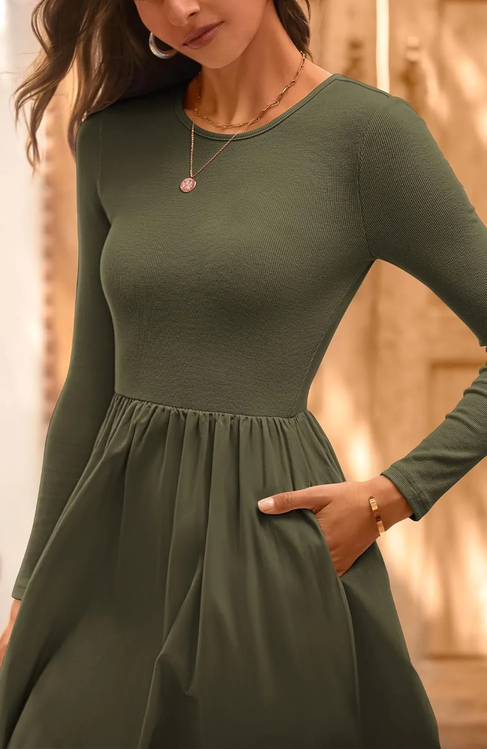 BTFBM Casual Long Sleeve Dresses Spring Dresses 2025 Wedding Guest Dress Midi Dress Flowy Bohemian Long Dress