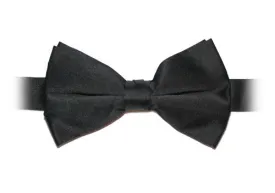 Classic Black Poly Dupion Bow Tie