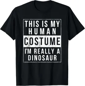 Dinosaur Halloween Costume T Shirt Funny Easy for kids adult T-Shirt