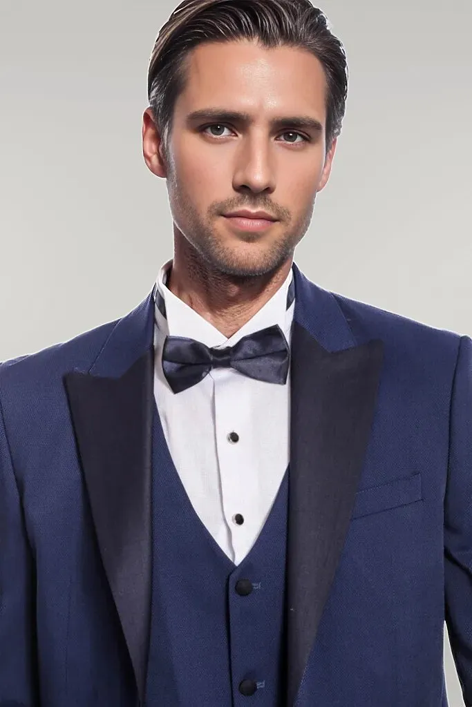 Dot-Patterned Navy Tuxedo - Wessi