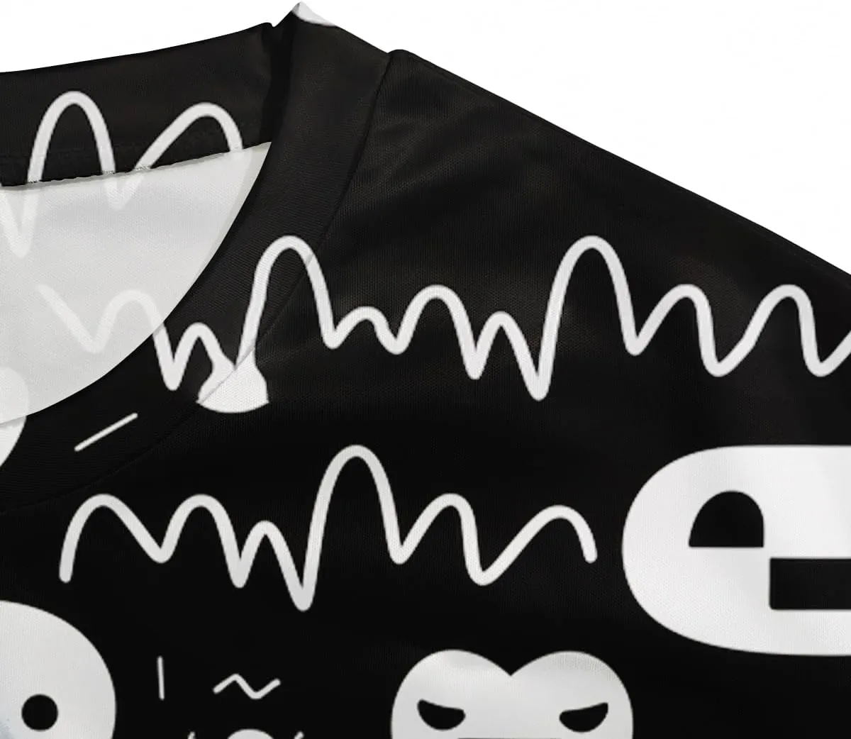 Funny Graffiti Graphic T-Shirts for Men 3D Print Smile Face Tshirt Hip-Hop Tee Top