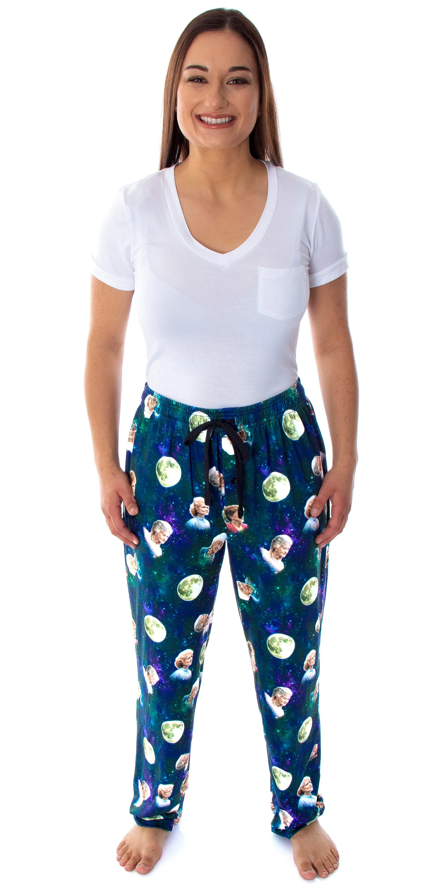 Golden Girls Men's 4 Character Moon Allover Sleep Lounge Pajama Pants
