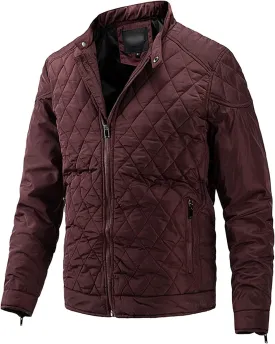 JEShifangjiusu Men'S Bomber Jacket Fall Winter Warm Jackets Outwear Zipper Pockets Full Zip Padded Coats Thick Jackets