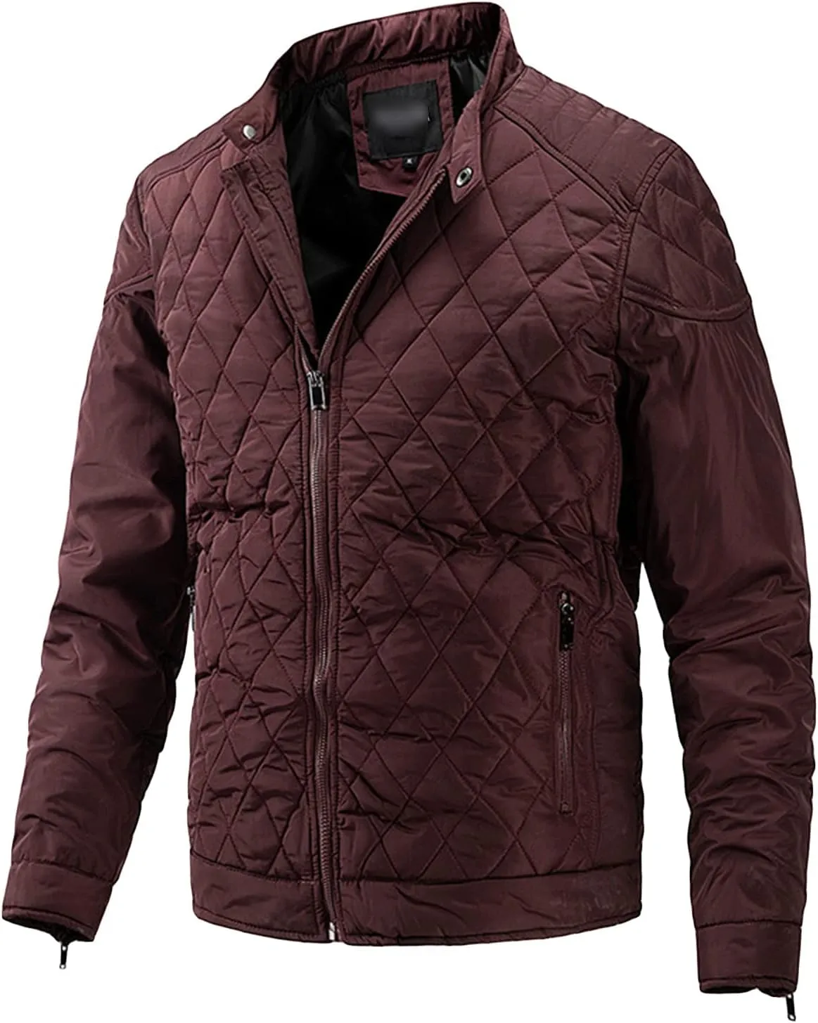 JEShifangjiusu Men'S Bomber Jacket Fall Winter Warm Jackets Outwear Zipper Pockets Full Zip Padded Coats Thick Jackets