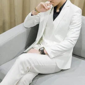 Mens Slim Fit wedding Suits three piece Groom formal Suit