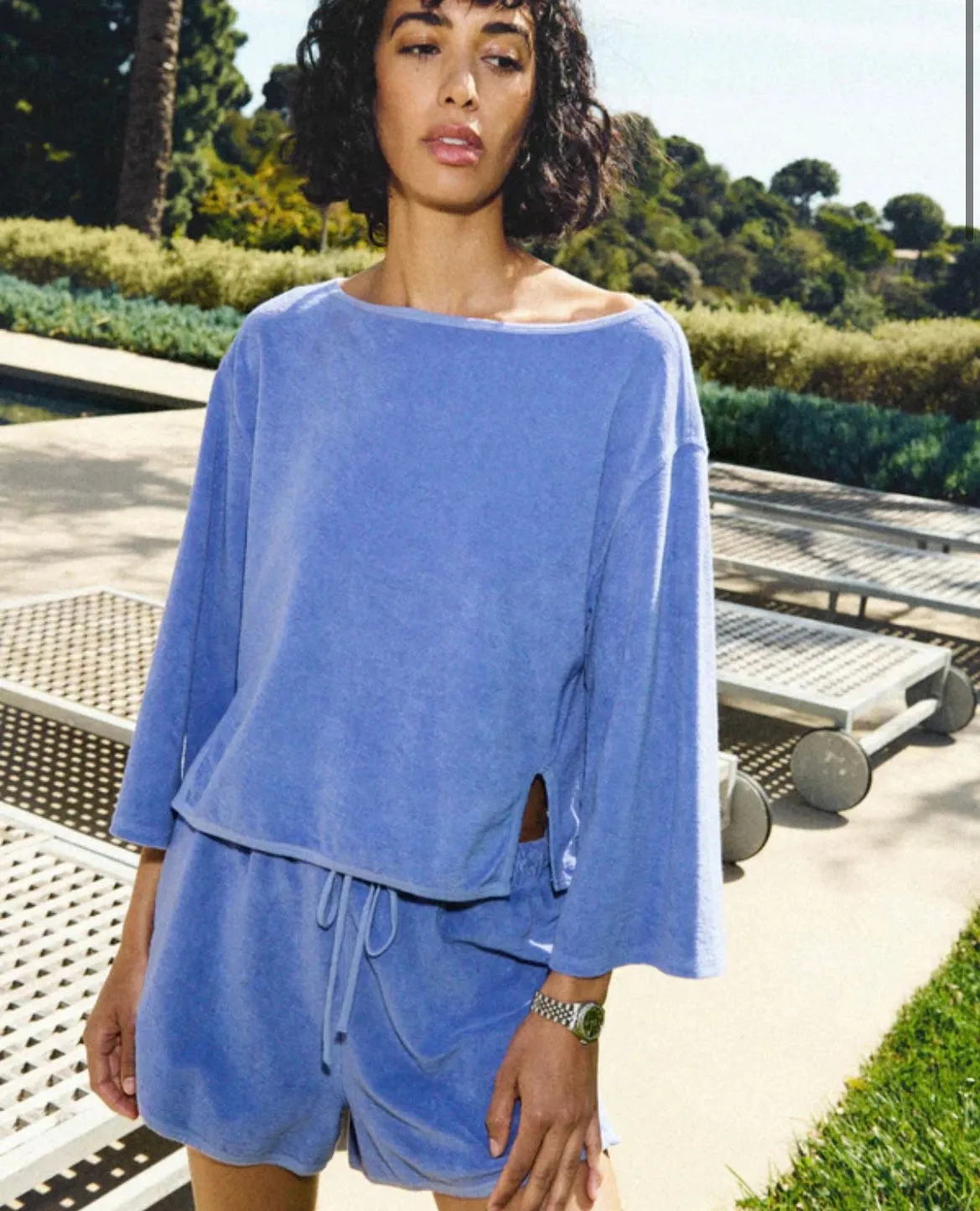 Nation Ltd. Fallon Terry Cloth Popover Sweatshirt