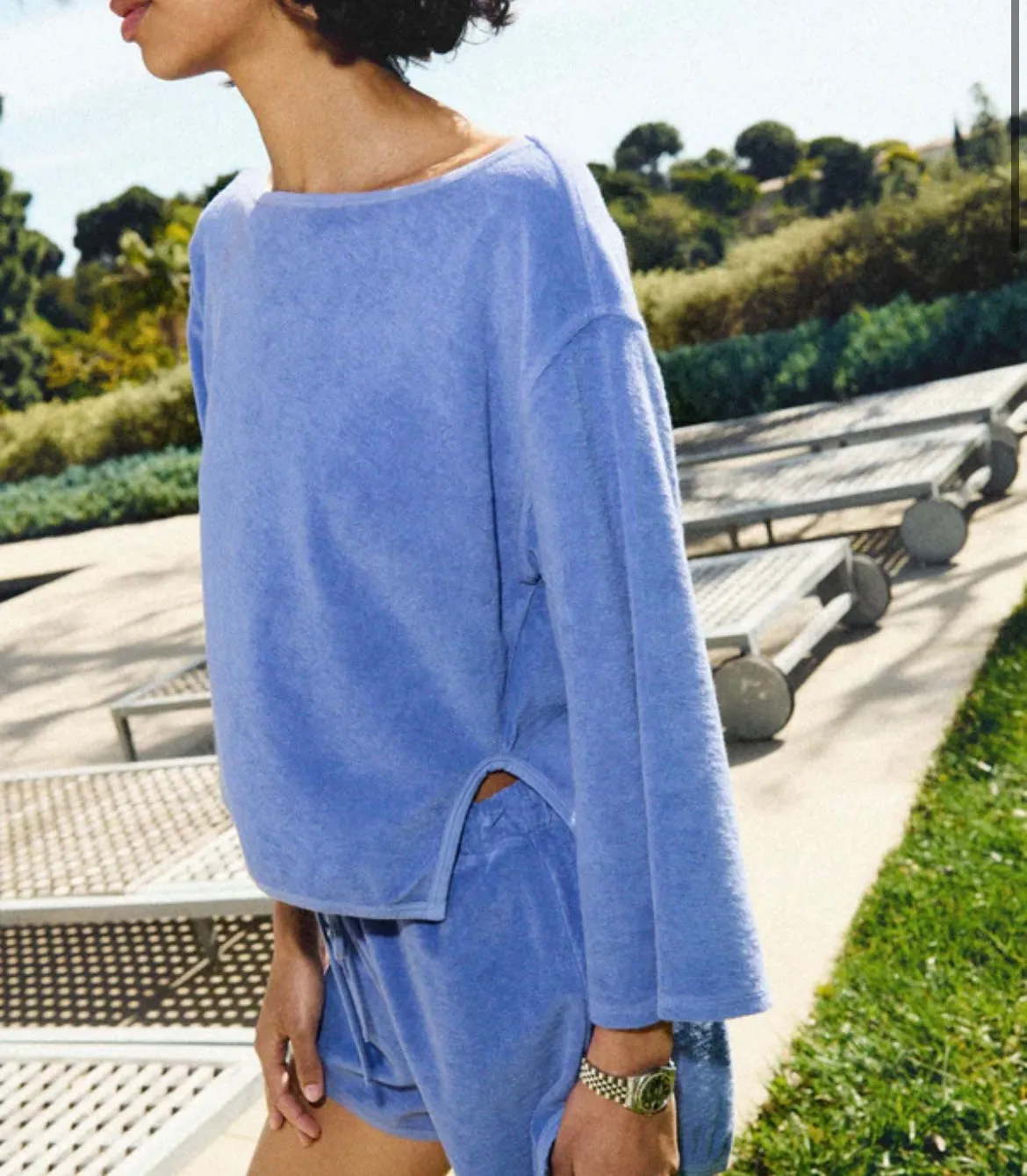 Nation Ltd. Fallon Terry Cloth Popover Sweatshirt