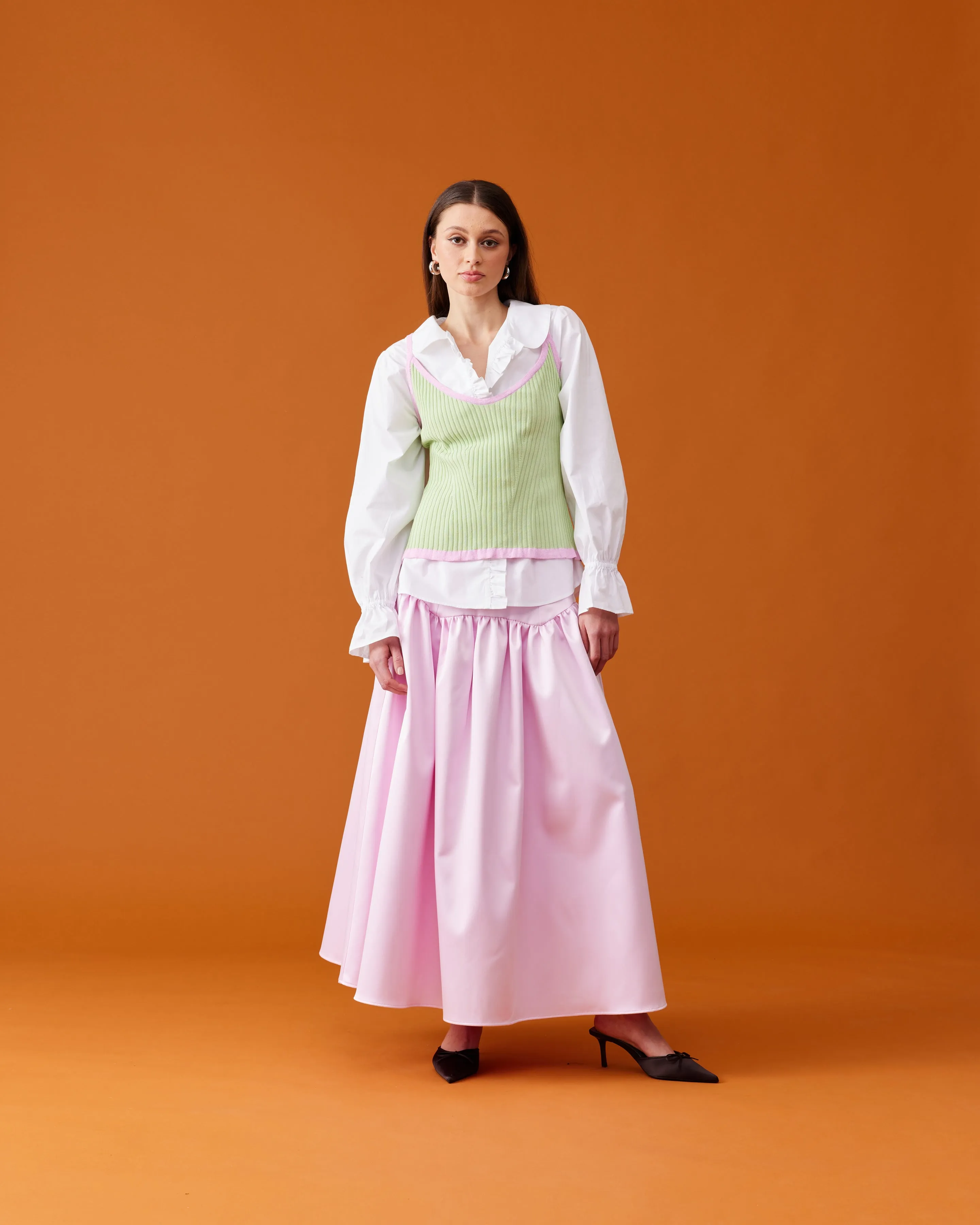 RINA TANK GREEN PINK MARLE
