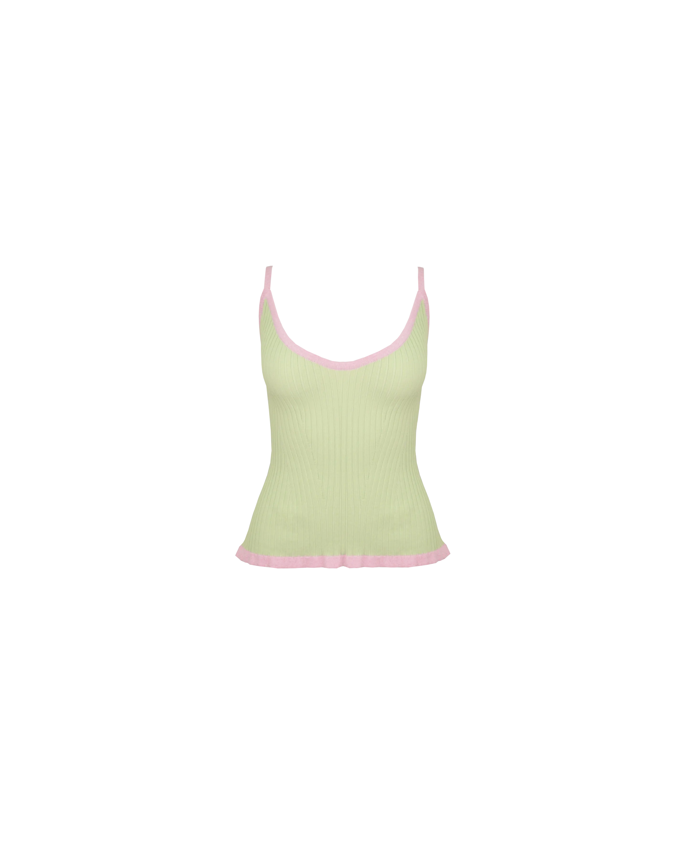 RINA TANK GREEN PINK MARLE