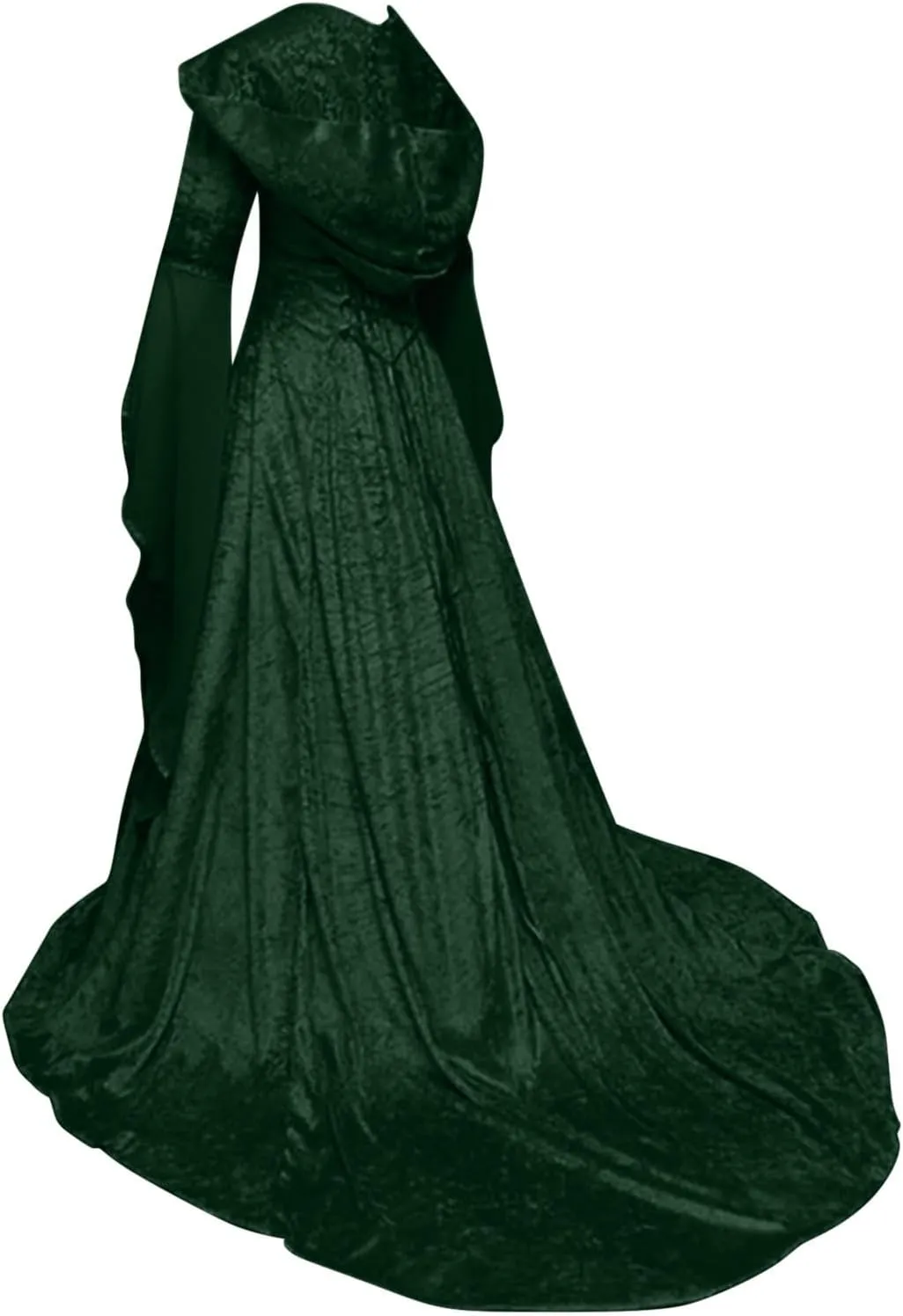 SHOPESSA Women's Gothic Dress with Hood Medieval Costume Corset Renaissance Dress Victorian Dress