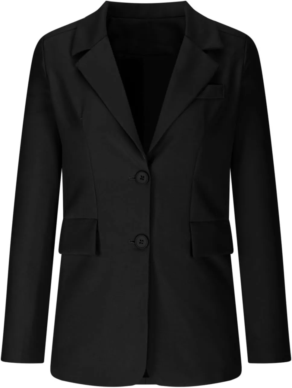 Single Button Business Casual Blazer for Women Long Sleeve with Shoulder Pads Suit Jacket Lapel Going Out Work Suit
