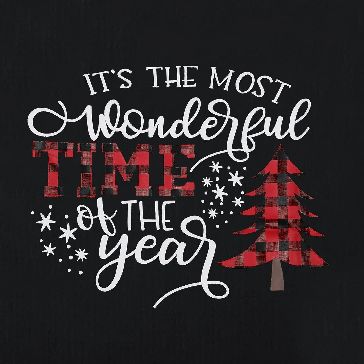 TAOHONG Merry Christmas Sweatshirt Women Xmas Buffalo Plaid Tree Color Block Christmas Snowflake Print Long Sleeve Top Shirts