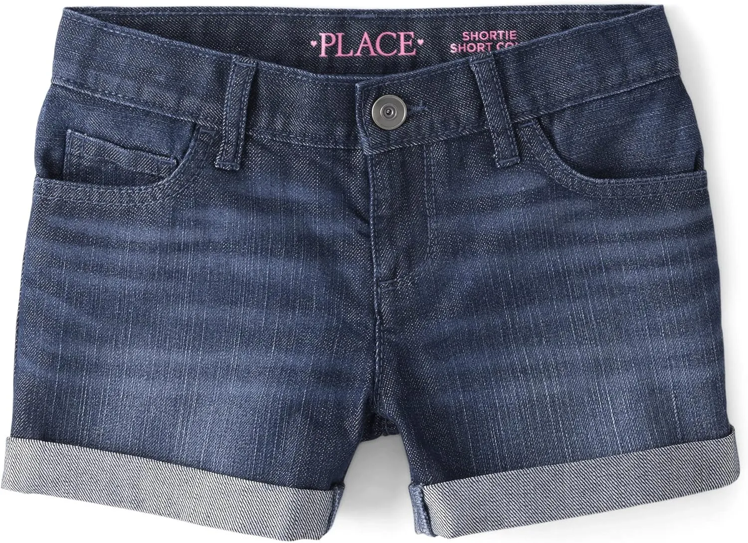 The Children's Place Girls Roll Cuff Denim Shortie