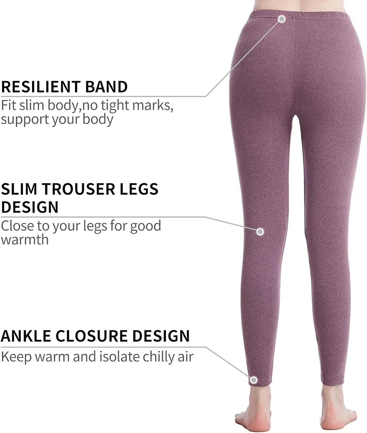 Thermal Underwear for Women Long Johns Womens Pajamas Set Solid Ultra Soft Long Sleeve Base Layer Gifts with Box
