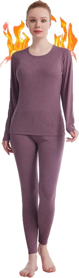 Thermal Underwear for Women Long Johns Womens Pajamas Set Solid Ultra Soft Long Sleeve Base Layer Gifts with Box