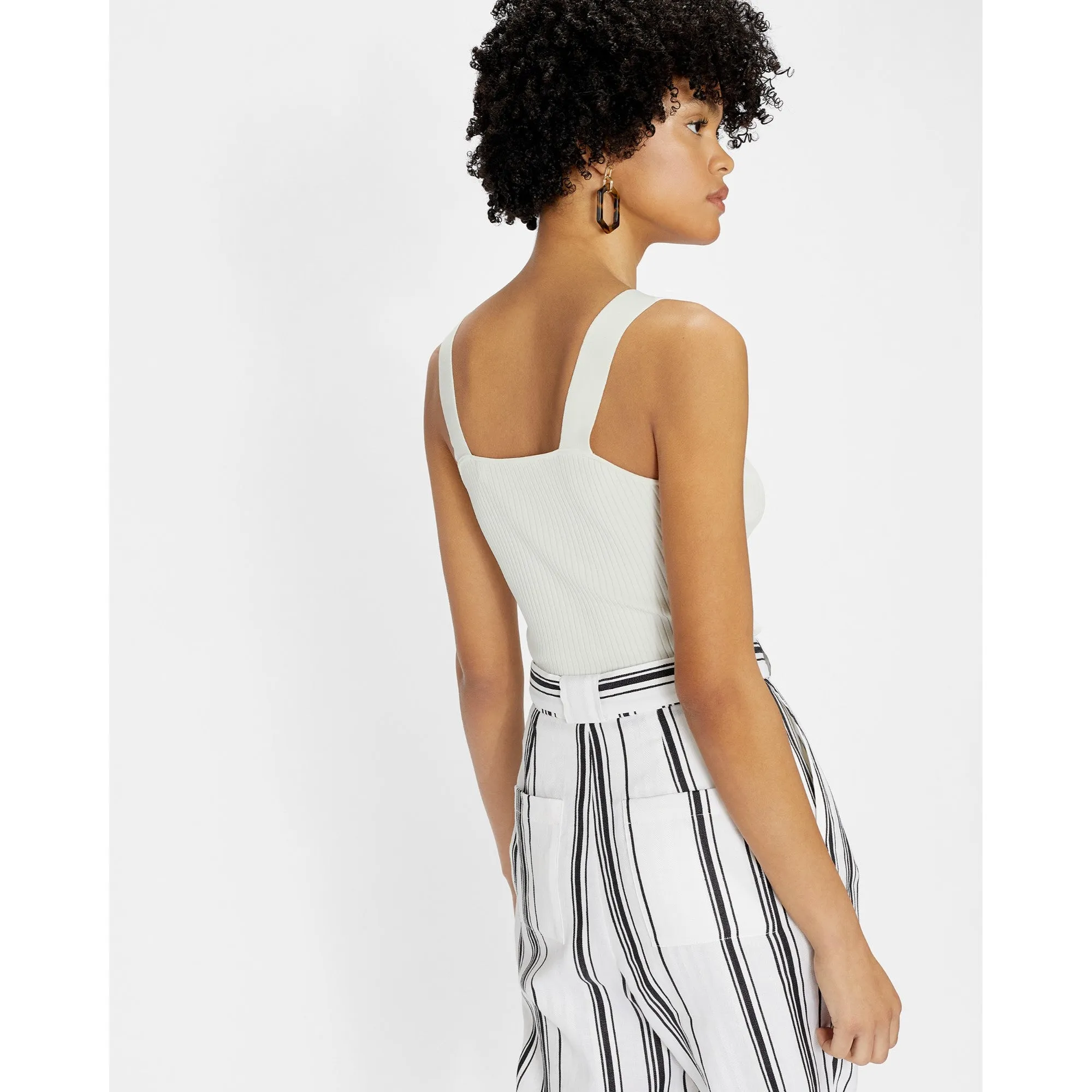 Women Wmk-Sansaa-Knitted Tank Top - White